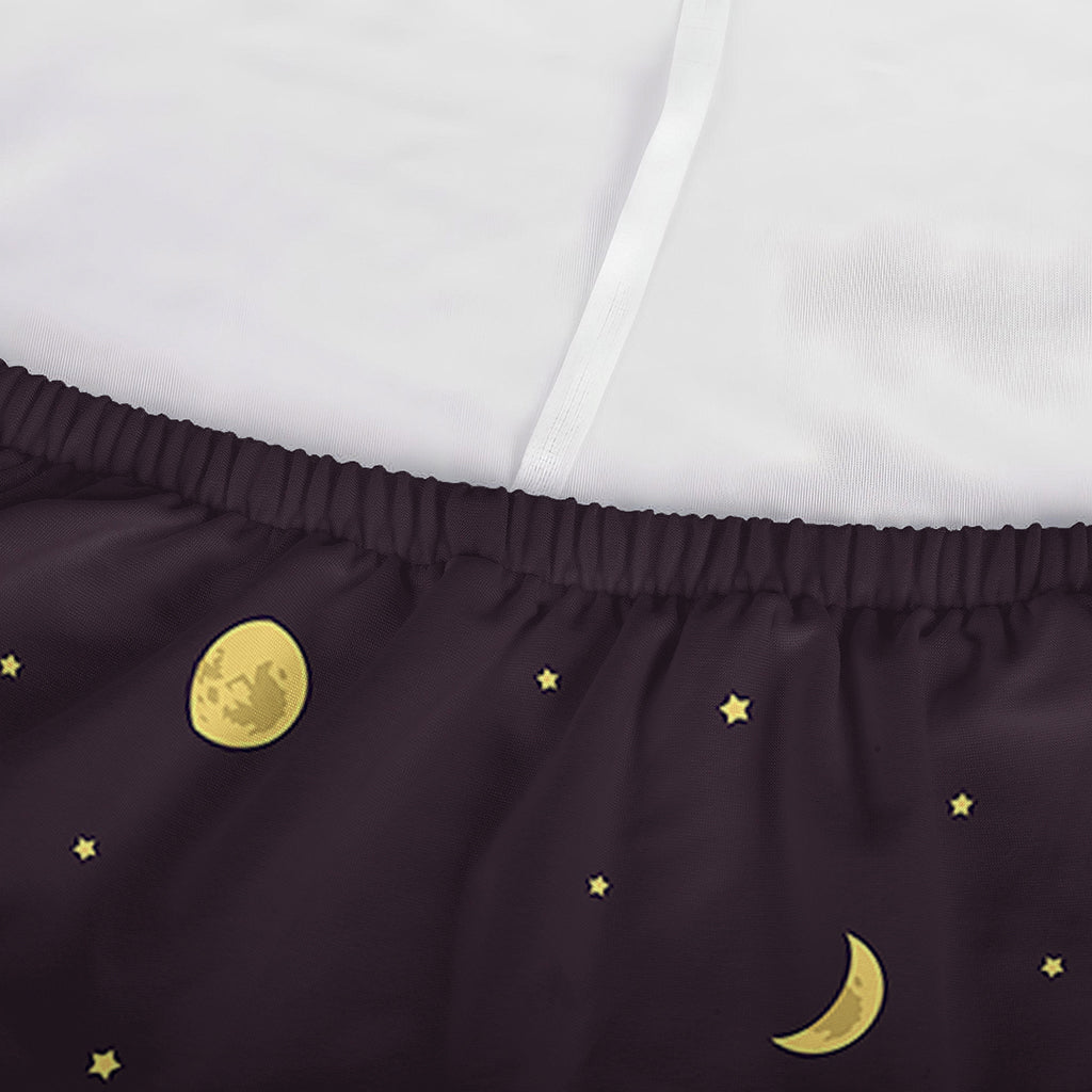 Moon Phase And Stars Pattern Print Sofa Cover