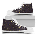 Moon Phase And Stars Pattern Print White High Top Sneakers
