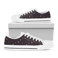 Moon Phase And Stars Pattern Print White Low Top Sneakers