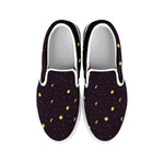 Moon Phase And Stars Pattern Print White Slip On Shoes
