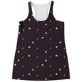 Moon Phase And Stars Pattern Print Women's Racerback Tank Top