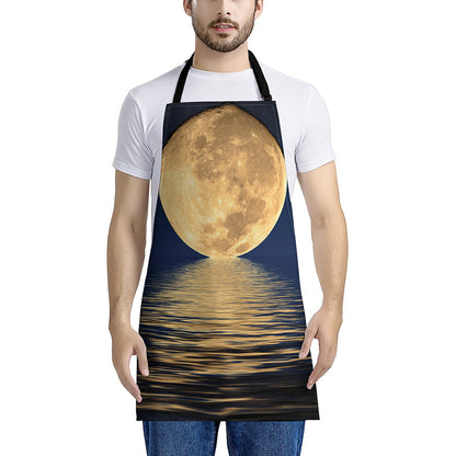 Moonlight On The Sea Print Apron