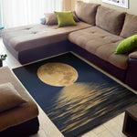 Moonlight On The Sea Print Area Rug