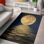 Moonlight On The Sea Print Area Rug