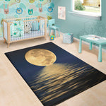 Moonlight On The Sea Print Area Rug