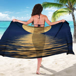Moonlight On The Sea Print Beach Sarong Wrap