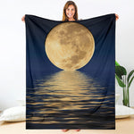 Moonlight On The Sea Print Blanket