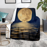 Moonlight On The Sea Print Blanket