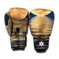 Moonlight On The Sea Print Boxing Gloves