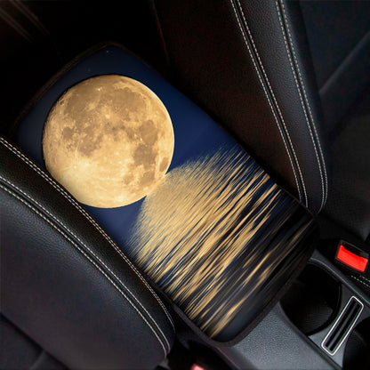 Moonlight On The Sea Print Car Center Console Cover