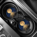 Moonlight On The Sea Print Car Coasters