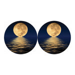 Moonlight On The Sea Print Car Coasters