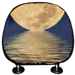 Moonlight On The Sea Print Car Headrest Covers