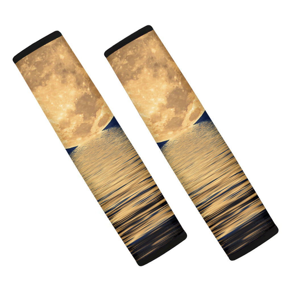 Moonlight On The Sea Print Car Seat Belt Covers