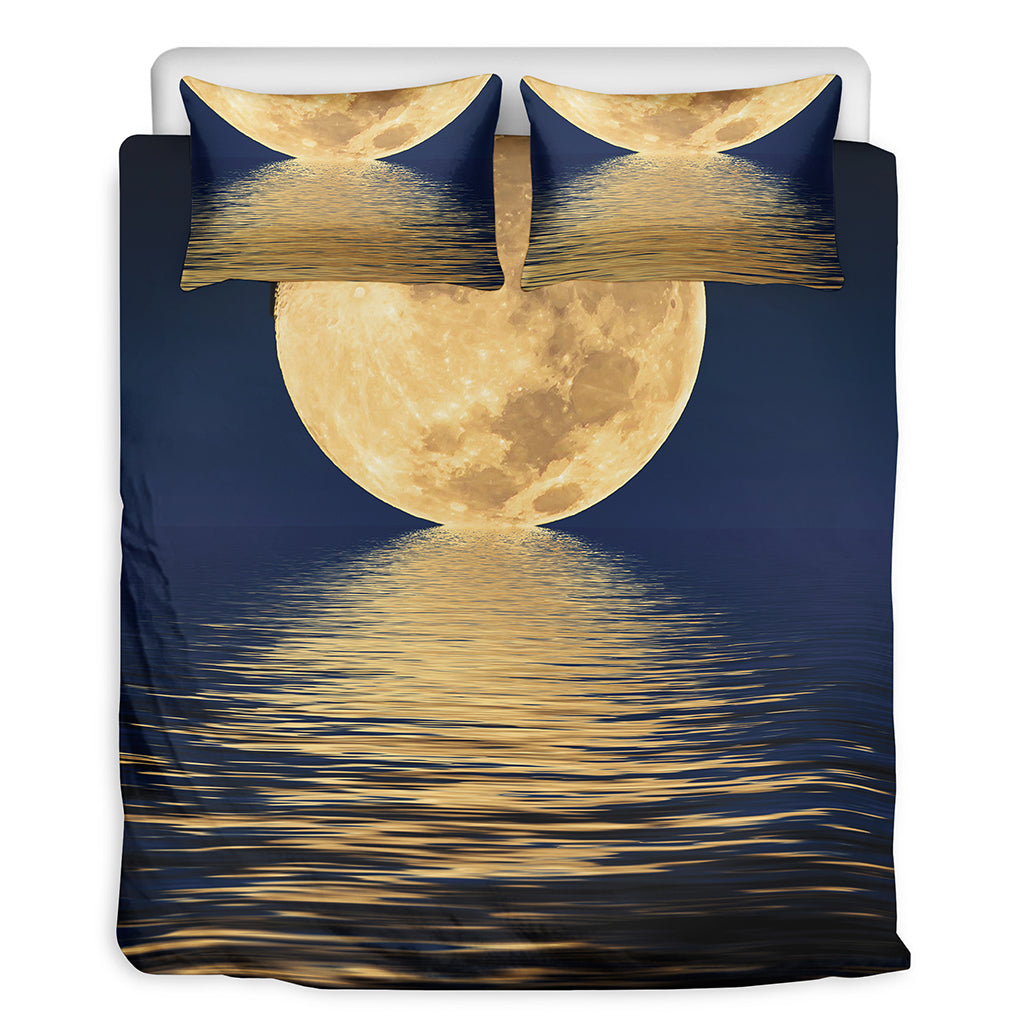 Moonlight On The Sea Print Duvet Cover Bedding Set