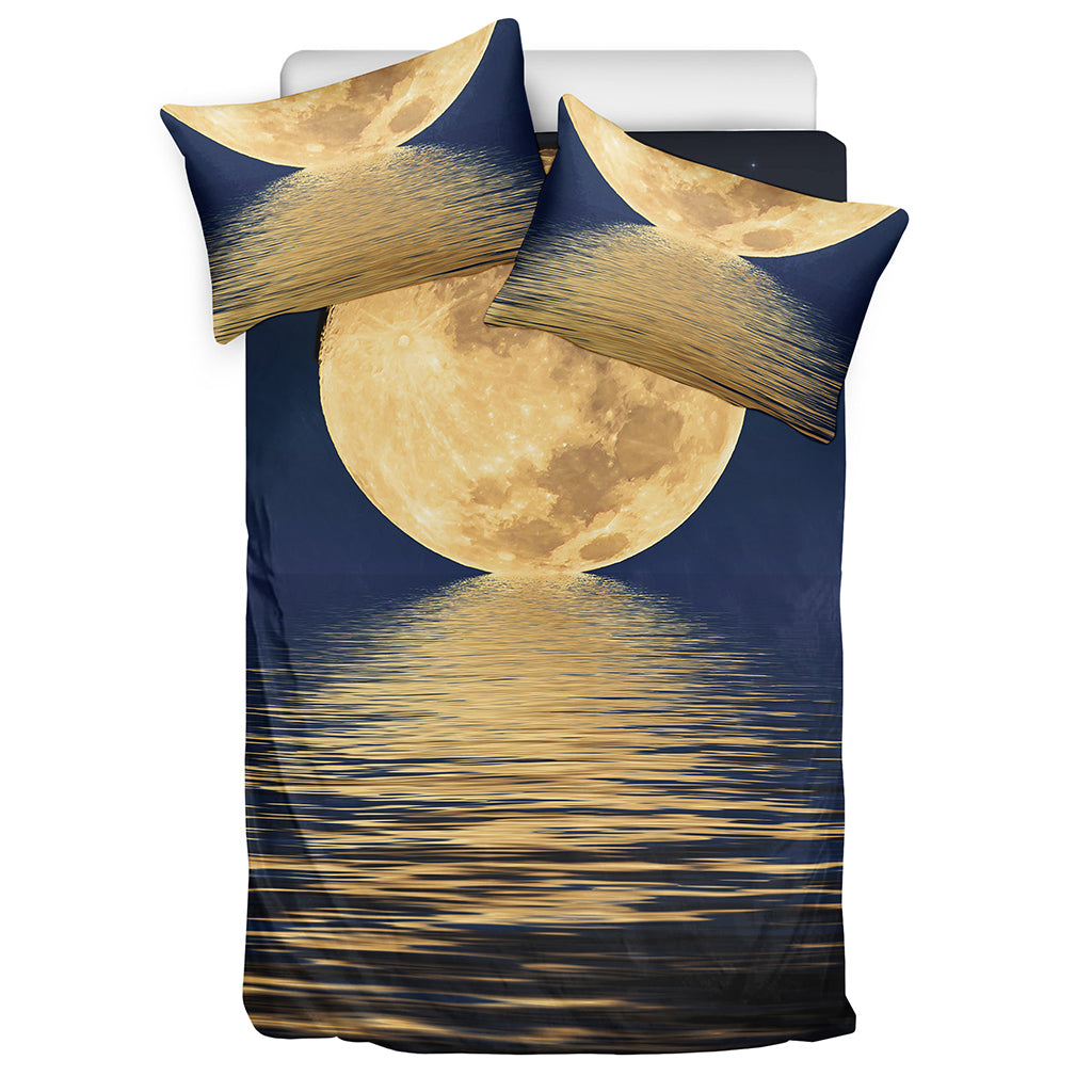 Moonlight On The Sea Print Duvet Cover Bedding Set
