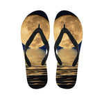 Moonlight On The Sea Print Flip Flops