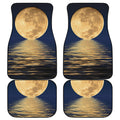 Moonlight On The Sea Print Front and Back Car Floor Mats