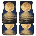 Moonlight On The Sea Print Front and Back Car Floor Mats