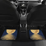 Moonlight On The Sea Print Front and Back Car Floor Mats