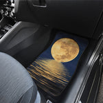 Moonlight On The Sea Print Front and Back Car Floor Mats