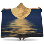 Moonlight On The Sea Print Hooded Blanket
