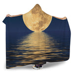 Moonlight On The Sea Print Hooded Blanket