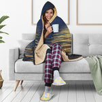 Moonlight On The Sea Print Hooded Blanket