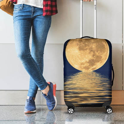 Moonlight On The Sea Print Luggage Cover