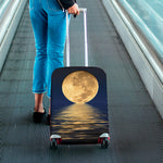 Moonlight On The Sea Print Luggage Cover