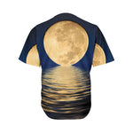 Moonlight On The Sea Print Men's Baseball Jersey