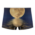 Moonlight On The Sea Print Men's Boxer Briefs
