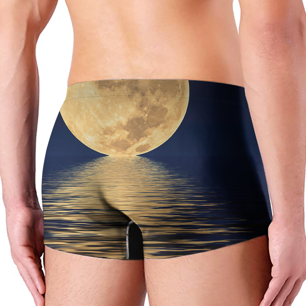 Moonlight On The Sea Print Men's Boxer Briefs