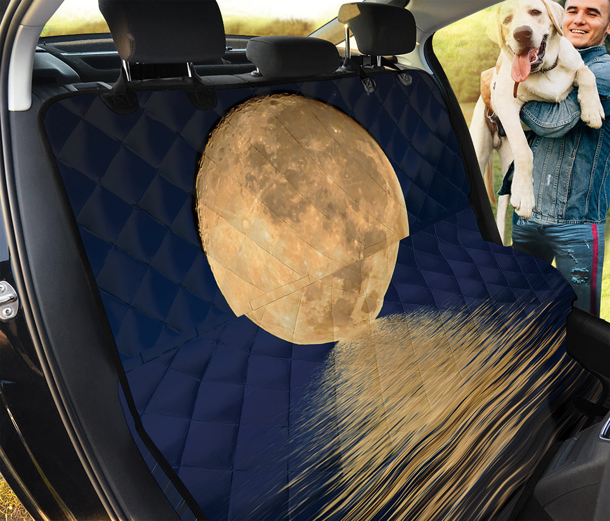 Moonlight On The Sea Print Pet Car Back Seat Cover