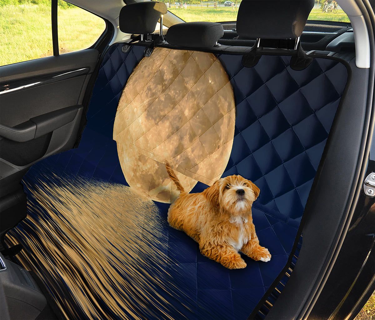 Moonlight On The Sea Print Pet Car Back Seat Cover