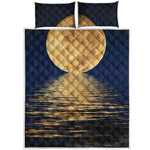 Moonlight On The Sea Print Quilt Bed Set