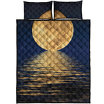 Moonlight On The Sea Print Quilt Bed Set