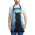 Moonlight Wolf Print Apron