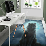 Moonlight Wolf Print Area Rug