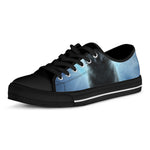 Moonlight Wolf Print Black Low Top Shoes