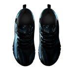 Moonlight Wolf Print Black Sneakers