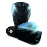 Moonlight Wolf Print Boxing Gloves