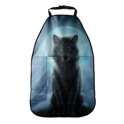 Moonlight Wolf Print Car Seat Organizers
