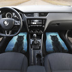 Moonlight Wolf Print Front and Back Car Floor Mats