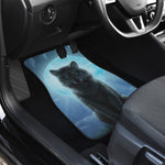 Moonlight Wolf Print Front and Back Car Floor Mats