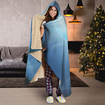 Moonlight Wolf Print Hooded Blanket