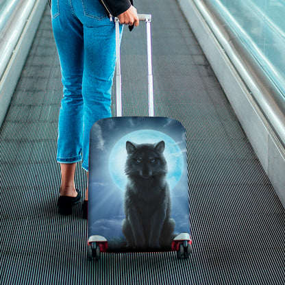 Moonlight Wolf Print Luggage Cover