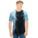 Moonlight Wolf Print Men's T-Shirt