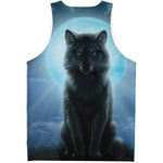 Moonlight Wolf Print Men's Tank Top