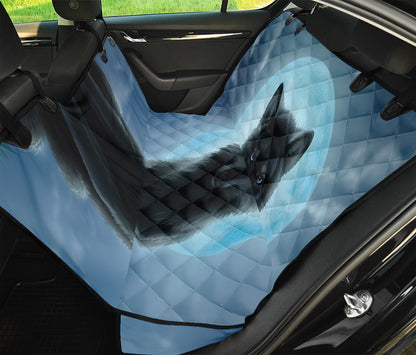 Moonlight Wolf Print Pet Car Back Seat Cover